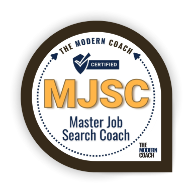 MJSC Certification Certification badge for Master Job Search Coach (MJSC) from The Modern Coach.